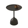 Mesa auxiliar sencilla para apartamento pequeño, mesa redonda pequeña de hierro, mesa auxiliar de sofá estilo crema, mesa de centro pequeña, mesa de noche, mesa de centro de hierro, mesa de esquina