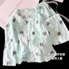 Pijama de Algodón Nube para Niñas Estilo Dulce y Lindo Primavera y Otoño Manga Larga Pantalón Largo Dibujos Animados Conjunto de Ropa de Casa para Niños Holgado