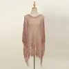 Xale de Verão com Franjas Vazadas Estilo Europeu e Americano Proteção Solar para Praia Cobertura para Biquíni Roupa Exterior para Mulheres Estilo Novo Transfronteiriço