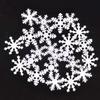 Mini floco de neve branco decoração de natal colar acessórios faça você mesmo artesanato criação material 1-3cm 100/saco