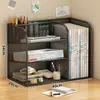 Caja de Almacenamiento de Escritorio Soporte para Libros de Estudiante Estantería para Libros Estantería de Escritorio Portalápices para Papelería Dos en Uno Clasificación por Materia