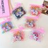 Bolsa portátil de dibujos animados linda banda de goma desechable color alta elasticidad cuerda para trenzar el cabello de niños banda para el cabello accesorios para el cabello