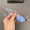 Armazones para Gafas con Forma de Corazón Mike Xinluo para Hombres y Mujeres, Diseño Polygonal sin Montura, Adecuados para Lentes Graduados o de Sol, Titanio Puro Ultraligero, Armazones para Gafas Artísticos Retro