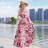 Novo Vestido de Algodão Seda para Mulheres Verão Francês High-End Férias à Beira-Mar Praia Vestido Longo Elegante Vestido Colete Sem Mangas