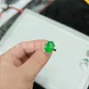 Anillo de Lujo con Incrustaciones de Calcedonia Verde Hielo Chapado en Plata al por Mayor Nuevo Estilo Chino Anillo Abierto de Ágata Verde Anillo de Jade Joyería
