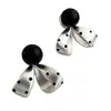Pendientes de plata de ley S925 estilo coreano de lunares con lazo 2026 nuevos de moda populares versátiles de alta gama hermosos pendientes para mujer