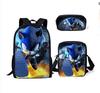 2025 Nuevo Set Transfronterizo Mochila Anime Sonic Set de Mochila Venta Directa Mochila 3D