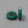 Rueda de polea de plástico de nailon para ranura guía de riel deslizante de puerta y ventana, ruedas de puerta corrediza, rodillos, rueda colgante con recubrimiento de goma de plástico POM en forma de U