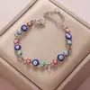 Retención de Color Galvanizado Ojo de Diablo Trébol de Cuatro Hojas Ojo de Diamante Pulsera Moda Femenina Simple Comercio Electrónico Transfronterizo Joyería Comercio Exterior