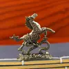 Lingote Ruyi de Latón Puro Animal del Zodíaco Caballo Pieza Decorativa Vintage para Escritorio Mascota de Té Artesanías Adorno