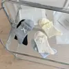 Meias Curtas Doces de Bolinhas com Laço e Botão de Flor Estilo Coreano, Meias Curtas Respiráveis para Todas as Estações, Meias de Renda para Meninas, Meias Zhuji