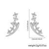 Aretes de Cobre Super Flash con Zirconia Micro-incrustada para Mujer, Trabajo, Simples, Compactos, Mini, Elegantes, Meteorito, Pequeños Aros para Mujer