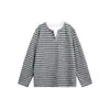 Sudadera ACE estilo retro americano con cuello henley, estilo universitario casual, sudadera con capucha de dos piezas falsas para adolescentes, para hombre HX1070