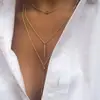 Joyería europea y americana comercio exterior cadena clavicular collar corto colgante cadena suéter para hombre y mujer cristal pequeño lunares multicapa cadena para el cuello