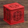 Caixa de doces oca de madeira para casamento caixa de presente de doces de casamento estilo chinês personalidade criativa caixa de doces de casamento estilo chinês