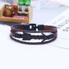 Punk 2018 Nuevo Pulsera de Cuero con Hebilla de Flecha Chapada en Negro Suministro Estable Transfronterizo Pulsera de Estudiante Imitación de Piel de Vaca