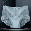Talla Grande Encaje Antibacterial Sexy Cintura Media Transparente Ropa Interior para Mujer Corte Abertura Transpirable y Cómodo Entrepierna de Algodón Puro Calzones Levanta Glúteos para Mujer