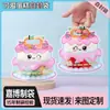 Bolsa de Armazenamento Transparente com Fecho Zíper, Elástico Transparente, Grampo de Cabelo, Pingente de Lanche, Brinquedo de Bolo Infantil Fofo Transfronteiriço Portátil