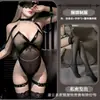 Ropa Interior Sexy Gato Nocturno para Mujeres Maduras, Malla Pura Deseo Hueco Transpirable Tentación de Tirantes Body, Tentación Sexy de Cuero Patentado Bondage