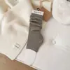 Nuevos Calcetines de Lana con Media Suela para Mujer Otoño/Invierno 2026, Calcetines Holgados de Color Sólido Estilo Coreano de Media Pantorrilla, Calcetines con Pie para Mujer, Calcetines Largos