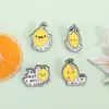Comercio exterior nueva serie de frutas broche lindo caricatura pequeño limón patrón de letras metal pintura broche accesorios