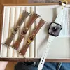 Hebilla en forma de U Correa de Cuero Genuino para Cintura Delgada Adecuada para Apple Watch iWatch 12ª Generación 11/10