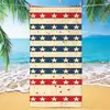 2025 Venta Caliente Transfronteriza Toalla de Playa Bandera Americana Extra Grande para Adultos Microfibra Rayada Bandera de Estrellas Toalla de Playa