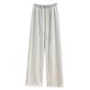 150 Pantalones Rectos de Talla Pequeña para Mujer Otoño e Invierno 145cm Slim Cachemira Pierna Ancha Pantalones de Arroz Glutinoso Pequeños Engrosados Cintura Alta