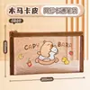 Estojo de Lápis de Malha Capivara Desenho Animado Alto Valor Estilo Ins Grande Capacidade Nicho Estudante Transparente Estojo de Lápis para Papelaria