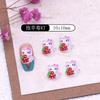 Nuevos Accesorios de Arte de Uñas de Gato KT Accesorios de Uñas de Dibujos Animados Serie Hello Kitty de Fresa Flash Fino Falda Corta Uso Accesorios de Armadura