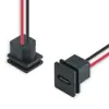 Conector hembra Tipo-C de 2 pines con cable LN015, fijación por ranura, diseño integrado moldeado por inyección, soporta carga rápida para coches de juguete