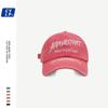 Gorra de béisbol suave lavada con letras bordadas de marca de moda urbana para parejas coreanas de primavera y verano, gorra con lengua de patito para mujer
