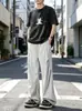 Pantalones de Hielo de Seda Plegados Transfronterizos de Secado Rápido para Hombre Verano Estilo Americano Sueltos Pantalones de Paracaidista Pantalones Casuales Versátiles de Pierna Ancha Largos