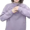 Moda Inverno Nova Casaco de Moletom Casual Versátil Soltinho Emagrecedor Simples Gola Meia-Alta com Três Botões à Prova de Vento Forrado com Lã para Mulheres