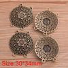 30*34mm Novo Produto Duas Cores Liga de Zinco Flor Oca Conector Poroso Fabricação de Joias DIY Joias Artesanais