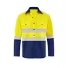Camisa de trabajo reflectante de comercio exterior para hombre, de manga larga, adecuada para trabajadores de carreteras y minas de carbón, talleres subterráneos y sitios de construcción, ropa de seguridad personalizable
