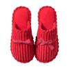 Pantuflas Rojas de Algodón en Stock para Hombres y Mujeres, Adecuadas para Uso Interior en Invierno, Bodas y Ocasiones Festivas