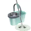 Mopa doméstica con limpieza en un paso, mopa escurridora giratoria de acero inoxidable, lavado sin manos, cubo de mopa de doble accionamiento