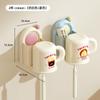 Ventosa Portacepillos Vaso Almacenamiento Estante Vaso Enjuague Bucal Montado en Pared Almacenamiento Cepillo de Dientes Eléctrico Hogar Baño Colgador de Vaso para Dientes
