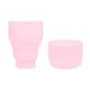 Fábrica direta de silicone dobrável Copa redonda ao ar livre piquenique conjunto portátil retrátil tigela dobrável com tampa dobrável Copo