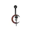 Europeo y Americano Transfronterizo Nuevo Acero Inoxidable Murciélago Piercing Joyería Zirconia Anillo para el Ombligo Invertido Botón para el Ombligo Amazon