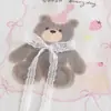 Camiseta Básica Linda de Dibujos Animados para Niñas 26 Nuevo Otoño Linda Oso Estampado Top Adorno de Encaje Camiseta de Manga Larga 3