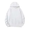 Sudadera con capucha pesada de rizo grande de 500g Hombros caídos holgados para hombre y mujer Pareja Talla grande Color liso Chaqueta casual tipo pullover