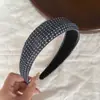 Preto com Bolinhas Azuis Plissado Intestino Grosso Elástico de Cabelo Faixa de Cabeça Estilo Coreano Elástico de Cabelo Faixa de Cabeça Acessórios de Cabelo Versáteis Acessórios de Cabeça