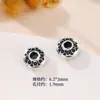 Plata de ley S925 rueda espaciadora de dinero pulsera de plata retro hacer viejo bola hecho a mano accesorios DIY estrella luna