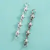 Accesorios de Plata de Ley S925 Pulsera de Estrella y Luna Cadena Colgante Estrella de Cinco Puntas Colgante de Luna Accesorios Conectores de Pulsera