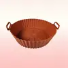 Fritadeira de Ar Redonda Transfronteiriça Forma de Silicone para Assar Bandeja de Forno Elétrico Aquecível Bandeja Revestimento de Forno Resistente à Temperatura Tapete de Silicone para Assar