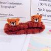 Banda elástica para el pelo de oso de vellón coral, corona, banda para el pelo de baño, hebilla para la cabeza con forma de corazón, accesorios para el pelo con forma de bola de pelo de Corea del Sur, tocados