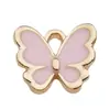 Acessórios de Pingente de Flor Margarida de Liga Metálica com Esmalte Rosa Misto DIY para Pulseiras, Colares e Pingentes de Chaveiro