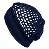 Sombrero de ala ancha de malla para Amazon Transfronterizo con diseño hueco, gorro tipo snood de punto de rayón